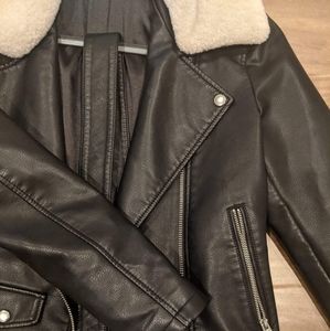 Top Shop Black Faux Leather Jacket